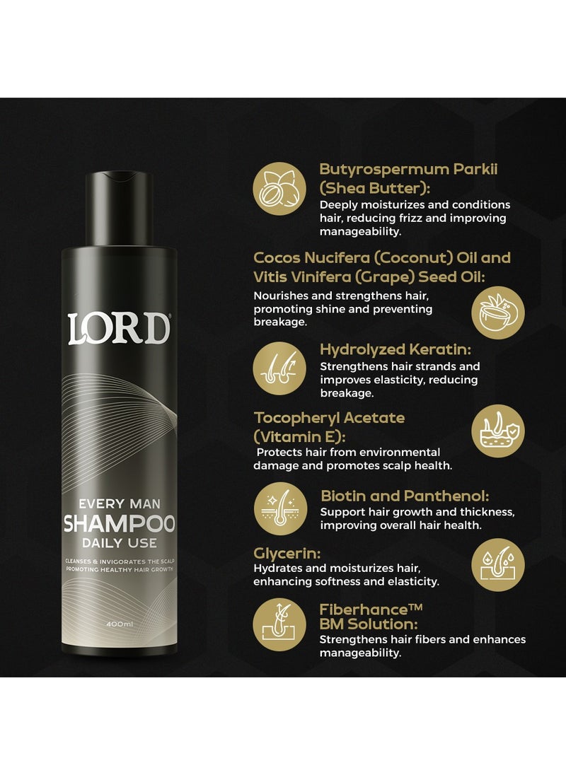 Lord - Lord Every Man Daily Use Shampoo - 400 ml - Image 1