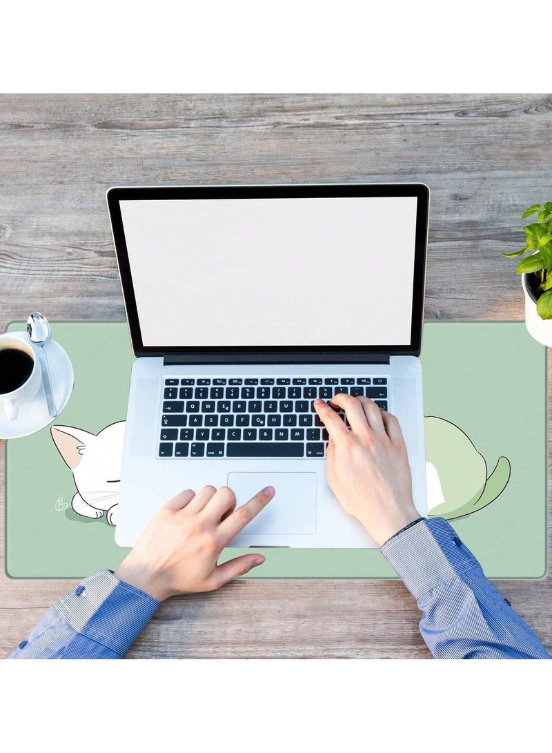 Stylish, Cat Designed Mouse Pad With Non-Slip Rubber Base, Size 900x400 mm - Image 5