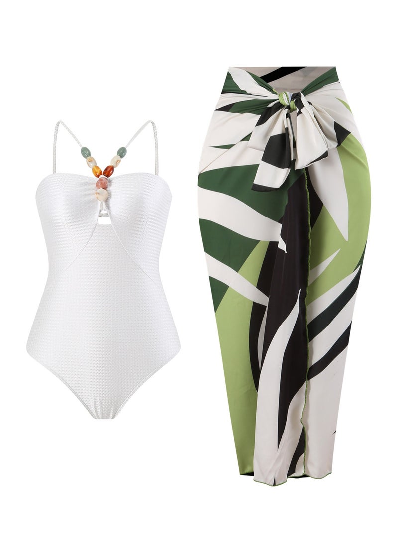 Y&D 2 Pice Summer swimsuit cover up women halter  set swimming suit women swimwear - Image 1