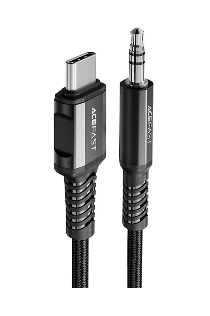 AceFast C1-08 - USB-C To 3.5Mm Aluminum Alloy Audio Cable 1.2M - Black - Image 1