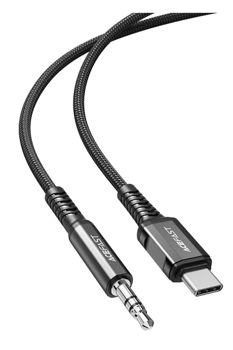 AceFast C1-08 - USB-C To 3.5Mm Aluminum Alloy Audio Cable 1.2M - Black - Image 2