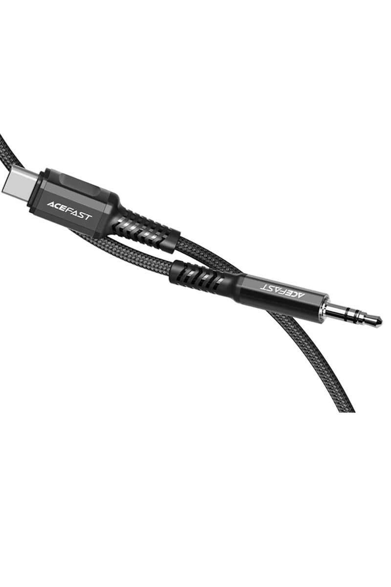 AceFast C1-08 - USB-C To 3.5Mm Aluminum Alloy Audio Cable 1.2M - Black - Image 3
