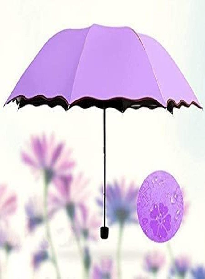 Trend wave Beautiful Magic Umbrella Multi Color 3 Fold Rain and all seasons Protection Umbrella with Water Magic Print for Men and Women - Image 5