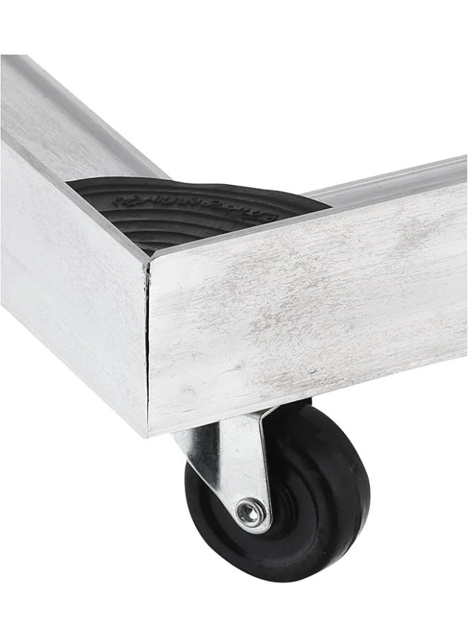 حامل قاعدي متين لمبرد المياه والأجهزة الثقيلة بعجلات متحركة، قاعدة مبرد مياه مقاس 83.82 سم مزودة بفرامل تثبيت قوية، حامل معدني قابل للتعديل لسهولة الحركة والتنظيف في المنزل والمكتب - أسود - Image 3