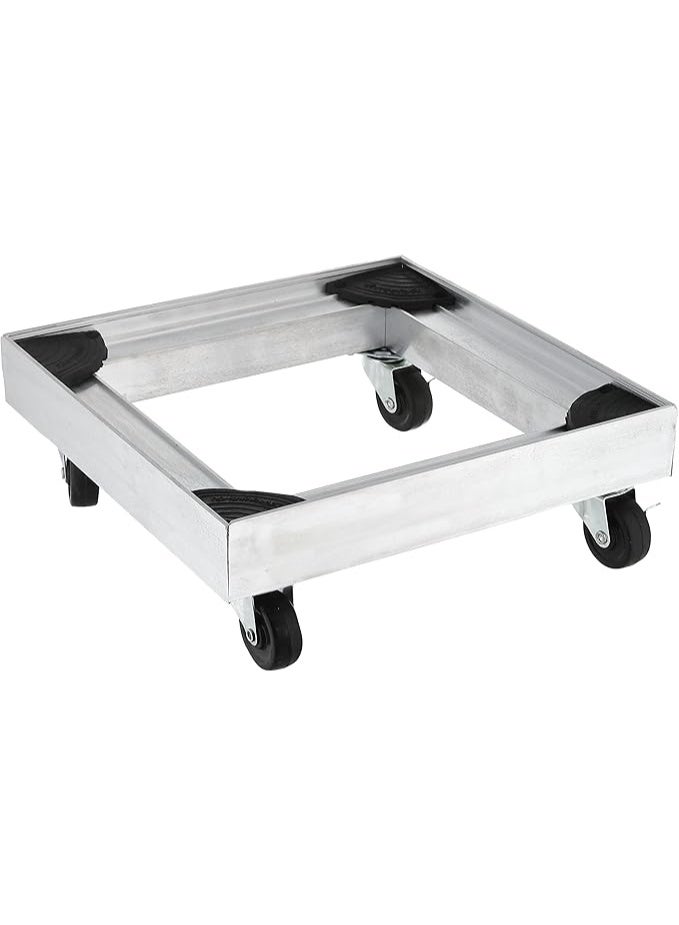 حامل قاعدي متين لمبرد المياه والأجهزة الثقيلة بعجلات متحركة، قاعدة مبرد مياه مقاس 83.82 سم مزودة بفرامل تثبيت قوية، حامل معدني قابل للتعديل لسهولة الحركة والتنظيف في المنزل والمكتب - أسود - Image 1