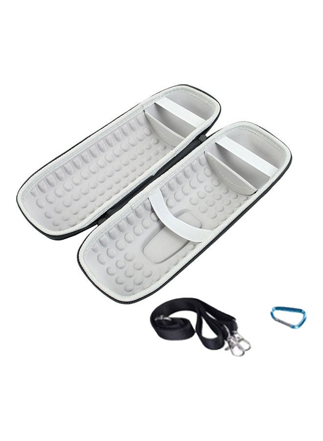 NIBEMINENT Bluetooth Speaker Protective Pouch With Buckle For JBL Charge5 Black/Gray - Image 1