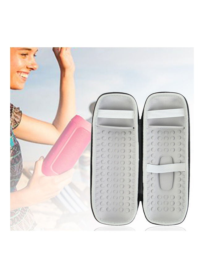 NIBEMINENT Bluetooth Speaker Protective Pouch With Buckle For JBL Charge5 Black/Gray - Image 2