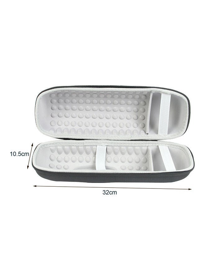 NIBEMINENT Bluetooth Speaker Protective Pouch With Buckle For JBL Charge5 Black/Gray - Image 3