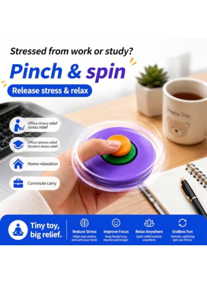 Western Mountains 3D Printed Press-Rotating Fidget Spinner Toy, Mechanical Kinetic Desk Toy for Stress & Anxiety Relief, Unique Sensory Press-to-Spin Fidget Toy for Adults, Cool Gadgets Gift (Green) - Image 4