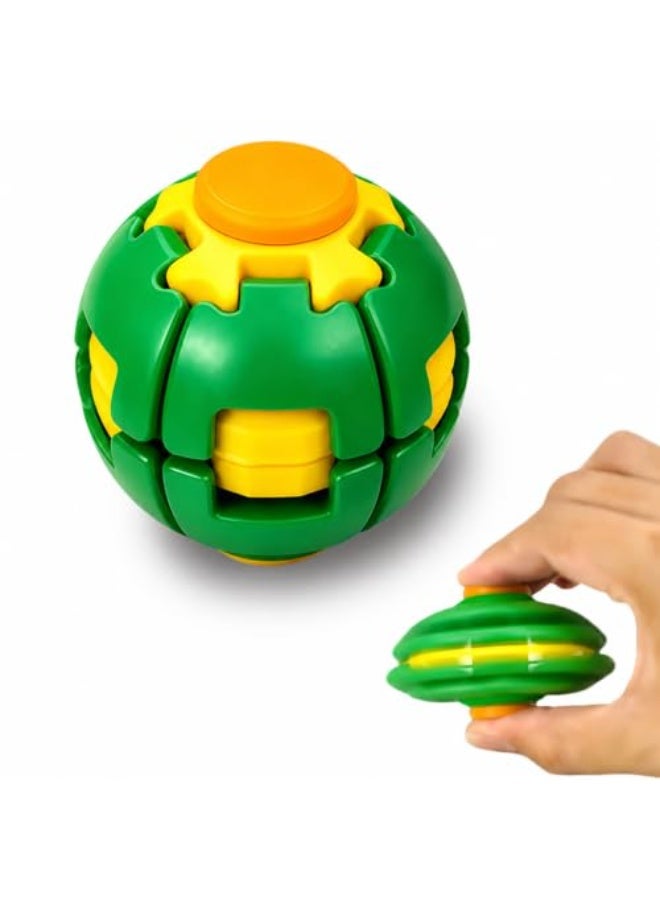 Western Mountains 3D Printed Press-Rotating Fidget Spinner Toy, Mechanical Kinetic Desk Toy for Stress & Anxiety Relief, Unique Sensory Press-to-Spin Fidget Toy for Adults, Cool Gadgets Gift (Green) - Image 1