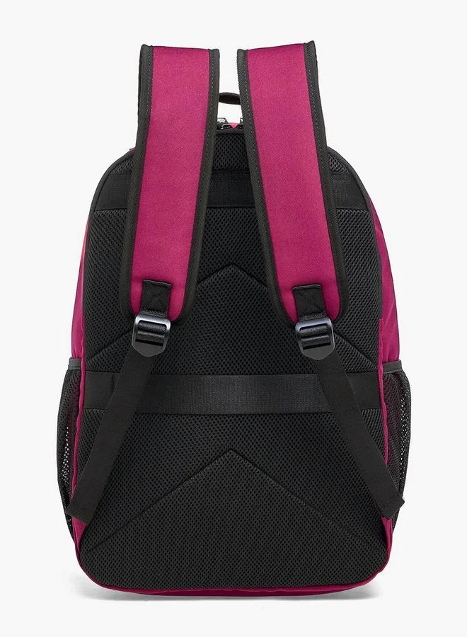 Lee Cooper BURGUNDY Solid Backpack For Boys 13+ Years With Padded Shoulder Strap for Men | Best Price UAE