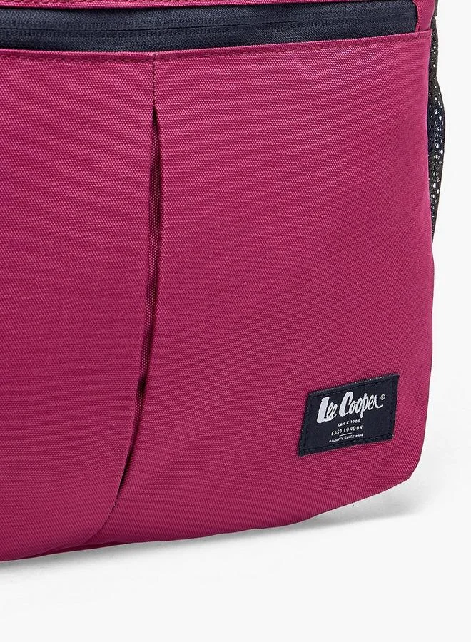 Lee Cooper BURGUNDY Solid Backpack For Boys 13+ Years With Padded Shoulder Strap for Men | Best Price UAE
