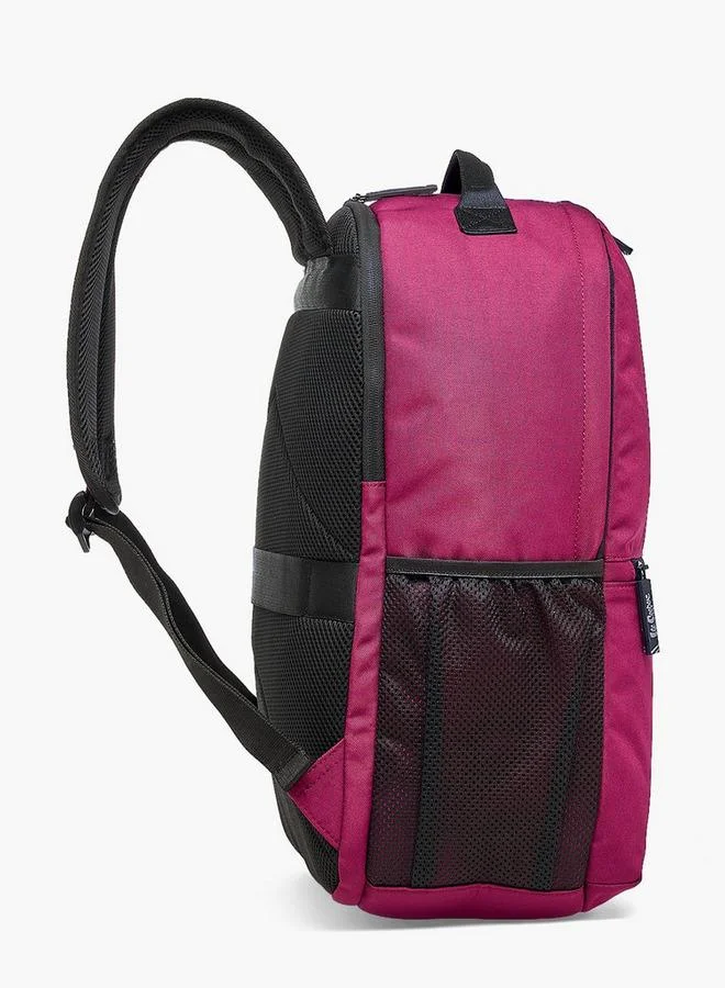 Lee Cooper BURGUNDY Solid Backpack For Boys 13+ Years With Padded Shoulder Strap for Men | Best Price UAE