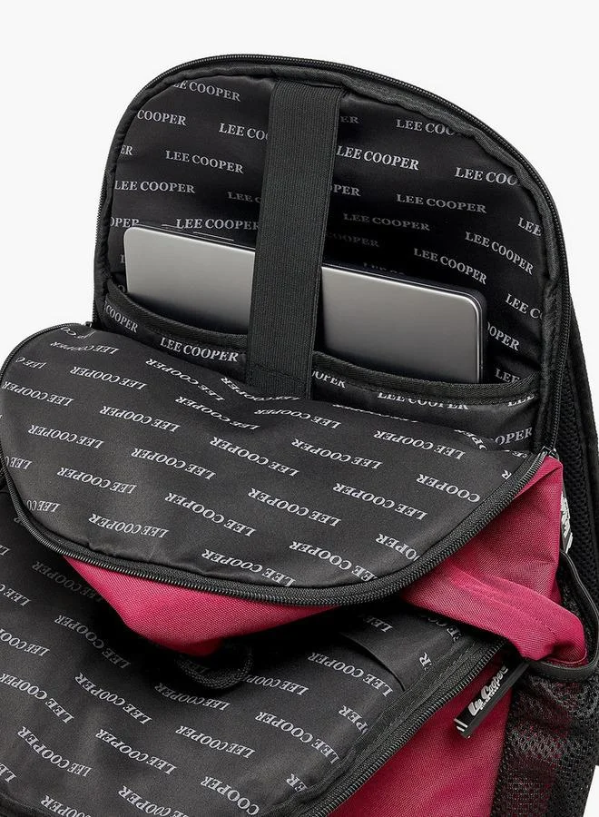 Lee Cooper BURGUNDY Solid Backpack For Boys 13+ Years With Padded Shoulder Strap for Men | Best Price UAE