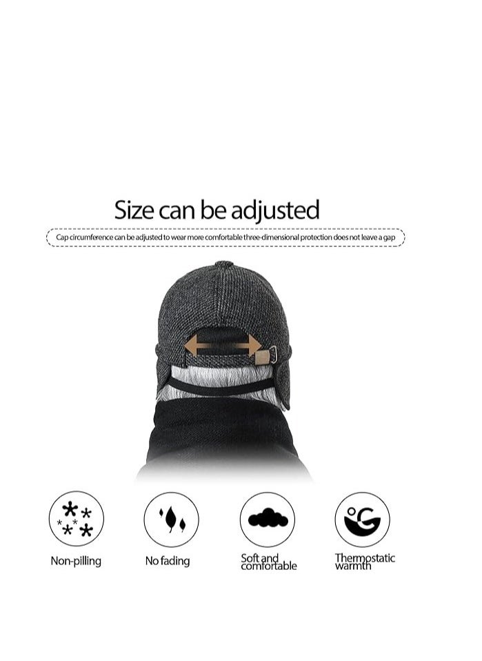 EDIKO - 1pcs Men's Baseball Cap Warm Thick Hats Ear Protectors Earflap Winter Hat - Image 1