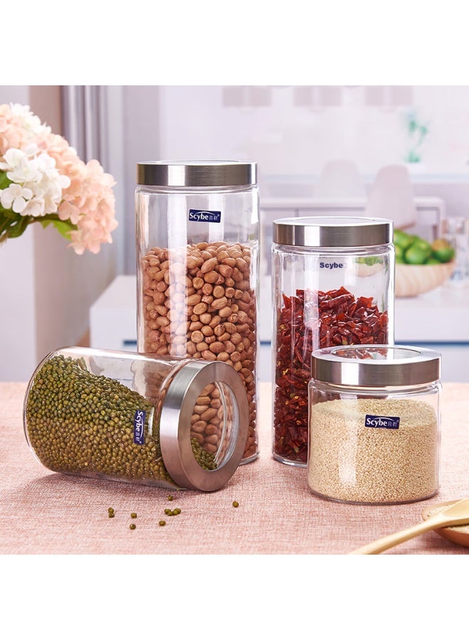 Scybe Glass Storage Jar, Airtight Container For Grains, Glass Bottle For Milk Powder And Tea, Kitchen Storage Jar, Naji 2100ml - Image 4