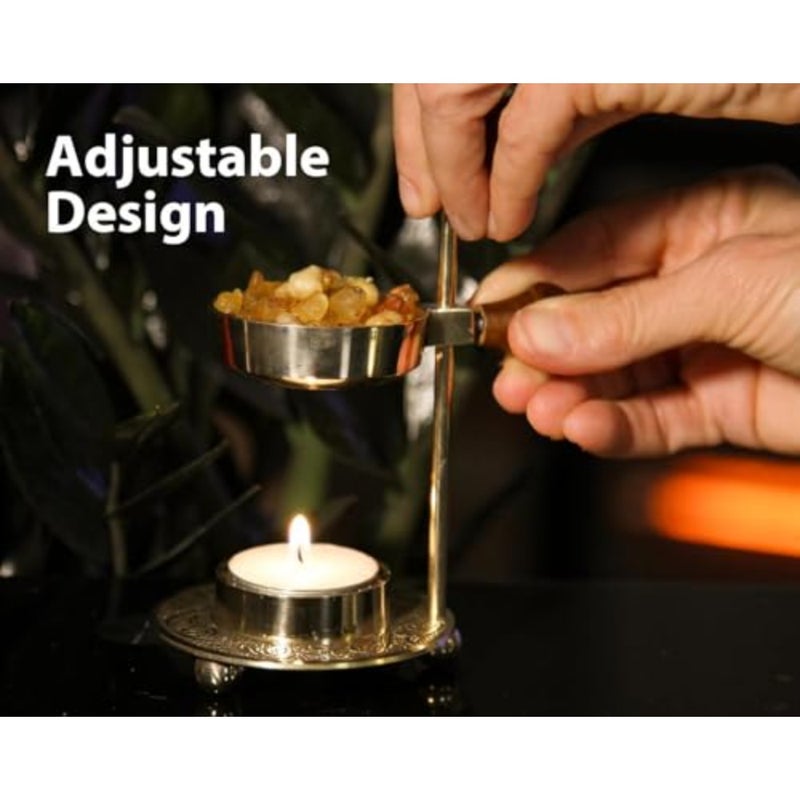 Brass Incense Burner Candle Heated - Image 2