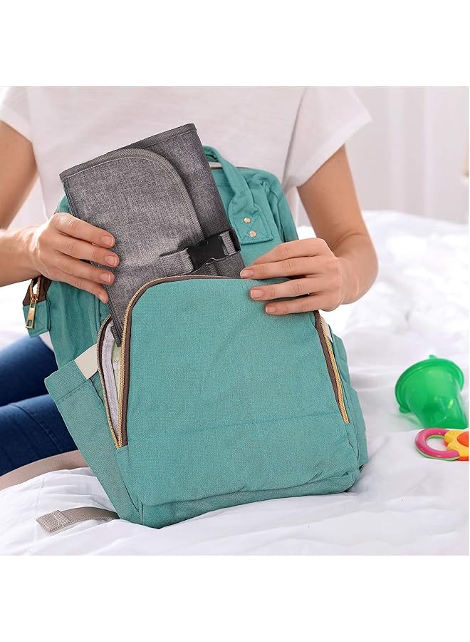 X spring Portable Diaper Changing Pad 2 In 1 Diaper Changing Mat & Insulated Bag Waterproof Change Mat Travel For Baby Baby Changing Pad With Smart Wipes Pocket Baby Changing Pad For Girl And Boy - Image 5