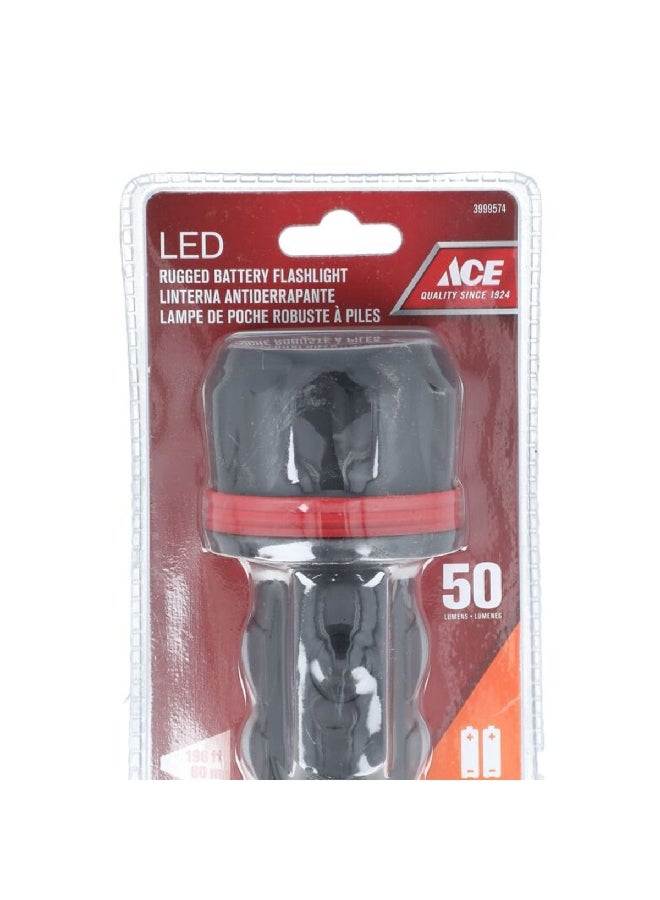 ACE High-Quality Rugged Battery 50-Lumens LED Flashlight Black 27.3 x 5 x 12.4 cm 3999574  - Image 2