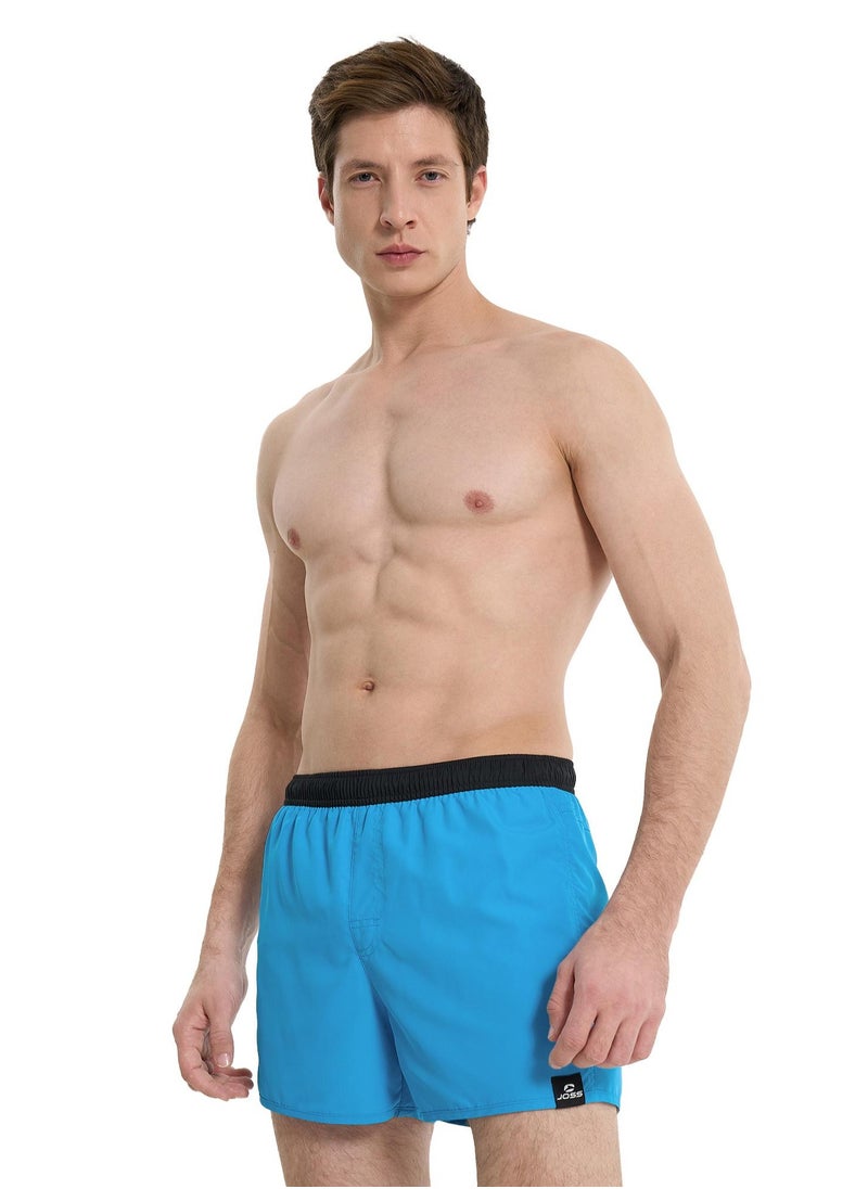Joss Men’s Swimming Shorts - Joss Blue, Quick-Drying Swim Trunks with Adjustable Waist & Secure Pocket for Water Activities  - Image 1