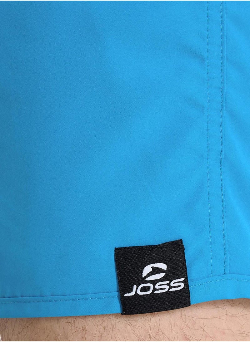 Joss Men’s Swimming Shorts - Joss Blue, Quick-Drying Swim Trunks with Adjustable Waist & Secure Pocket for Water Activities  - Image 3