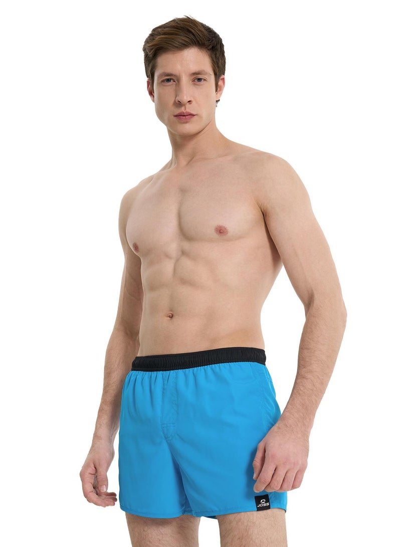 Joss Men’s Swimming Shorts - Joss Blue, Quick-Drying Swim Trunks with Adjustable Waist & Secure Pocket for Water Activities - Image 2