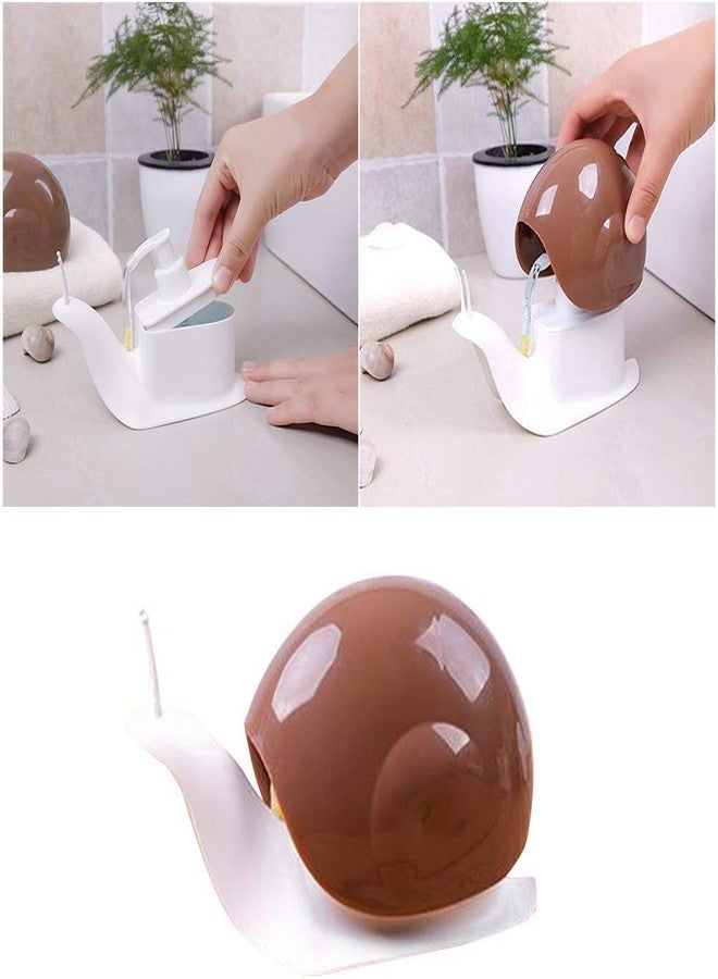 HBD Snail Shape Press Type Soap Dispenser Tool | Pump Push Hand Wash, Lotion, Shampoo Dispenser for Sink, Bathroom, Hotel etc. (120ml, 1 Piece, Multicolor) - Image 3