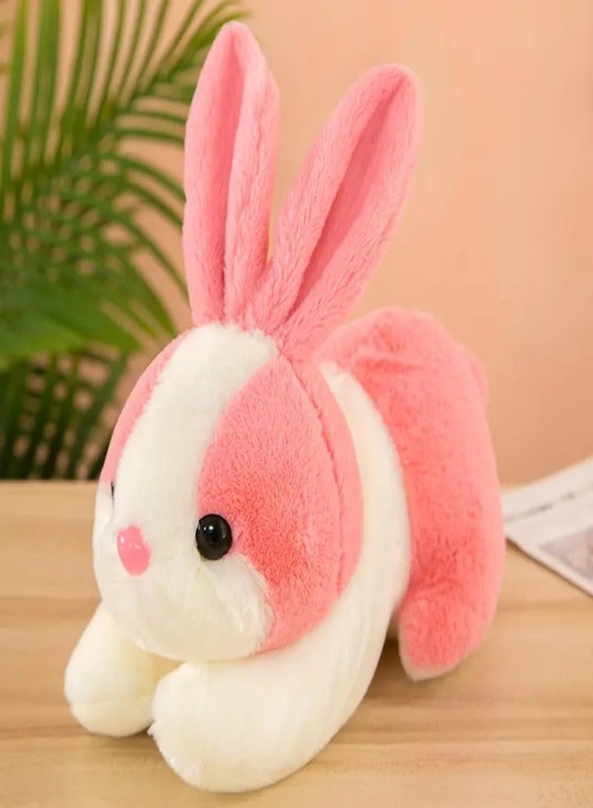 Softdreams Yellow White Rabbit Soft Toy Adorable Gift for Kids | Furry and Cuddly Toy for Girls and Boys (Multicolored,30cm) - Image 1