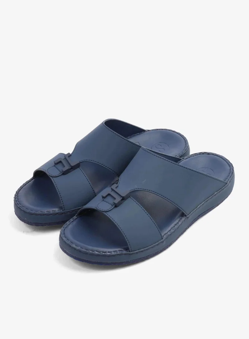 Comfort Plus  COMFORT PLUS MATTE LEATHER STYLISH TRIM MENS SANDALS NAVY for Men | Best Price UAE