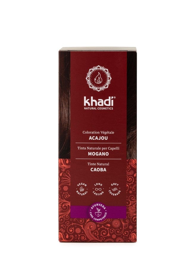 khadi MAHOGANY Natural Hair Color, 3.5oz, Kisses your hair in an expressive, velvety earthy reddish brown, 100% herbal & vegan, PPD & chemical free, natural cosmetic for healthy hair. - Image 2