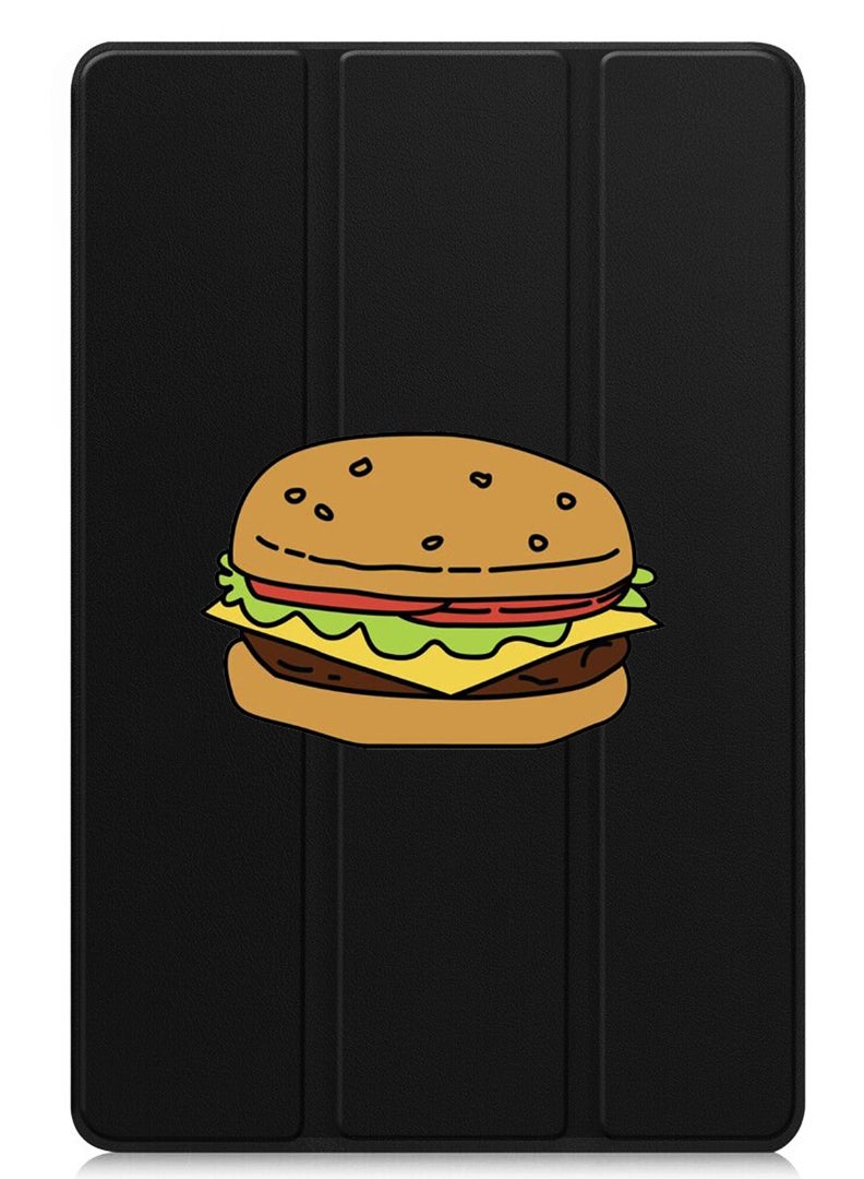 Theodor Protective Flip Case For Huawei MatePad SE 11 (2024) With Trifold Stand Auto Wake Sleep Shockproof Cover Burger - Image 1