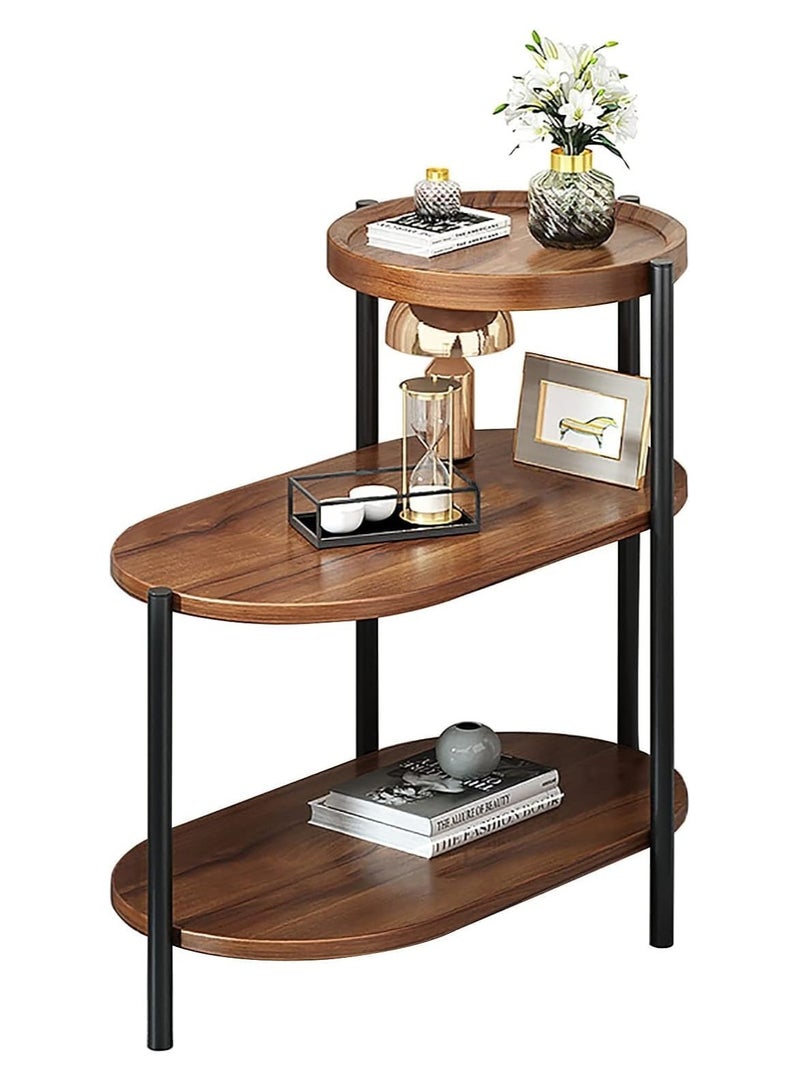 DubaiGallery Sofa Side Table Apartment Living Room Multi-Layer Coffee Table Luxury Light Coffee Tables Simple Modern Home Furniture for Living Room Small Round Table - Image 2