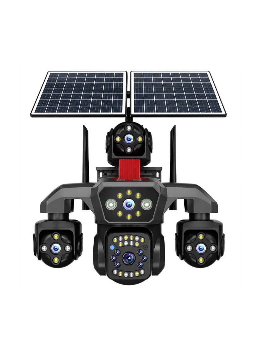 IOMA IOMA Camera Ai Solar Powered Quad Lens Surveillance Camera