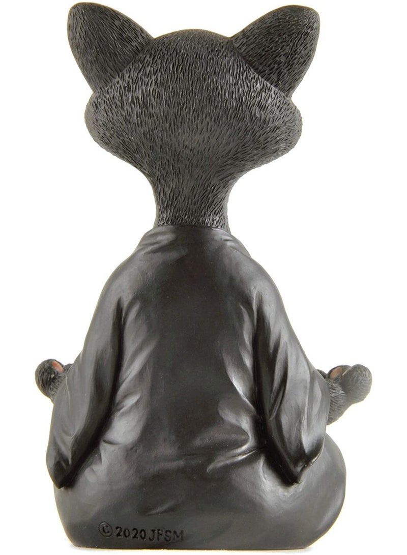SYOSI 1pc Whimsical Cat Figure Meditation Yoga Happy Cat Collection Home Decor Ornament  - Image 2