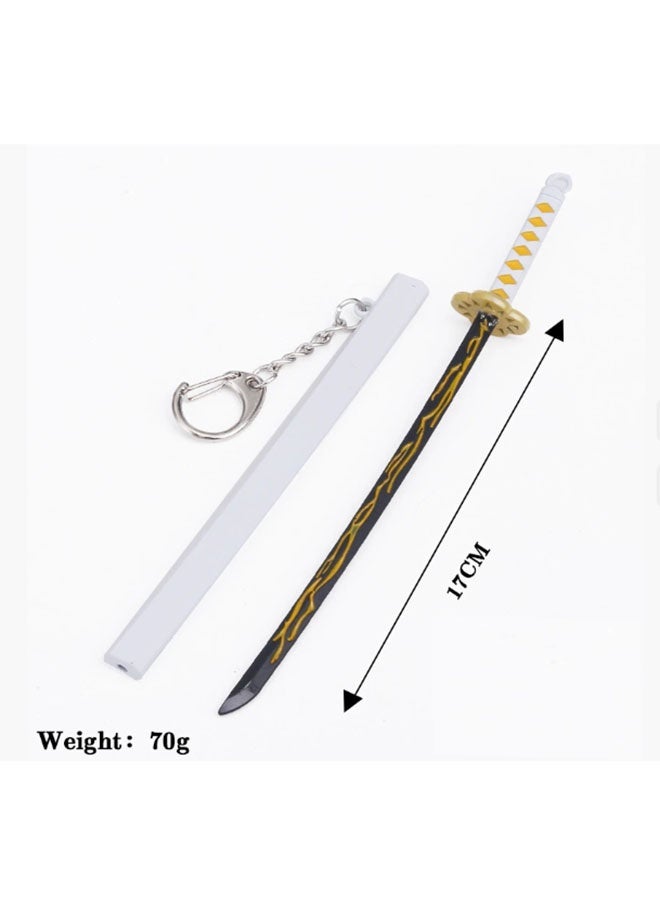 Ailily Anime Demon Slayer Keychain Sword Key Pendent(size17cm) - Image 2