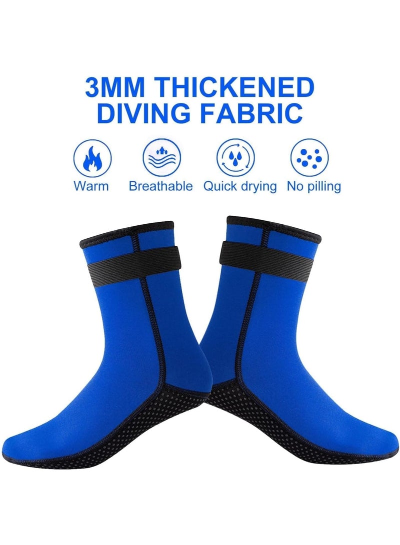 SOLARAE 3mm Sports Neoprene Water Socks, Anti-Slip Wetsuit Socks, Adjustable Velcro loop Strap, Suitable for Water Sports, Scuba Diving, Snorkeling, Swimming (L) - Image 2
