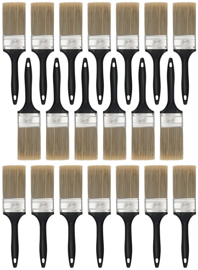 HOZEON 20 Pack 3 Inch Paint Brush, Flat Paint Brushes Bulk, Professional Paintbrushes Set with Plastic Handle, Multi-Purpose Paint Tools for Wall Trim, DIY Paint, Fence, Deck Repair, Black - Image 1