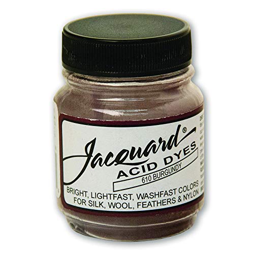 Jacquard Acid Dye for Wool, Silk and Other Protein Fibers, 1/2 Ounce Jar, Concentrated Powder, Burgundy 610 - Image 3