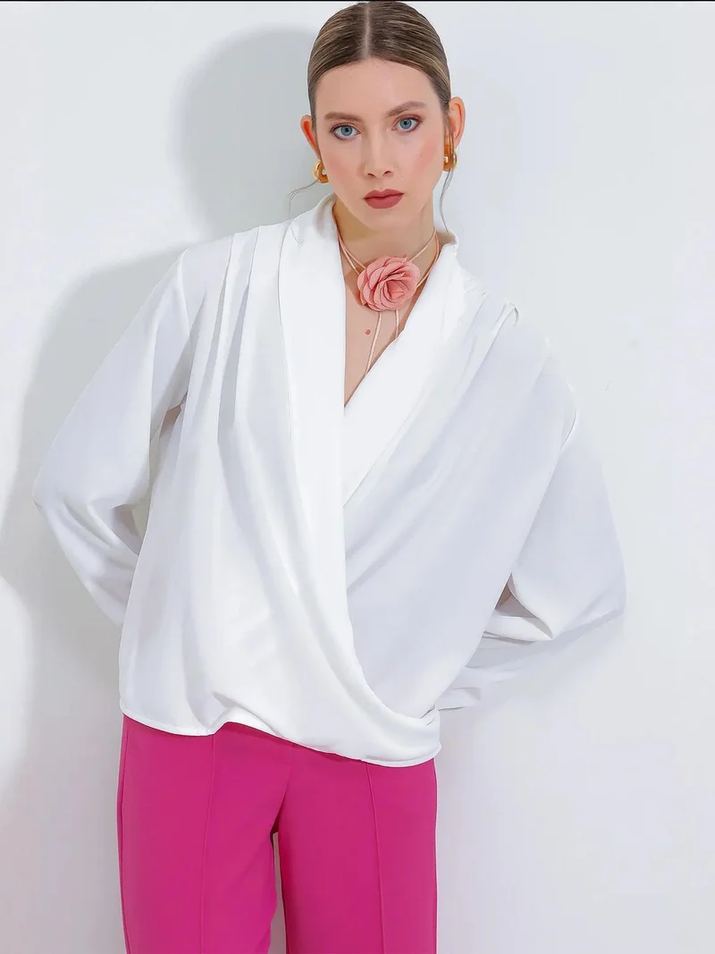 BDART Shawl Collar Loose Fit Blouse