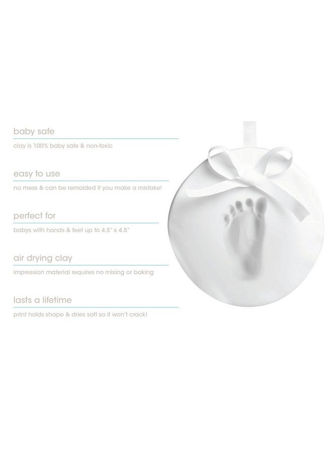 Tiny Ideas Baby'S Handprint Or Footprint Christmas Ornament Easy Nobake Keepsake Kit Creative Holiday Gift For New And Expecting Parents Clay - Image 4