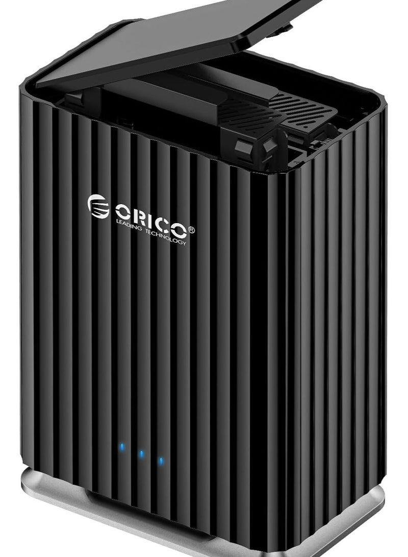 Orico ORICO 2 Bay Hard Drive Enclosure USB C Plug and Play DAS Backup with 12V/4A Power Adapter Maximum 2*22TB Storage for Personal Local Database - 9728C3 - Image 1