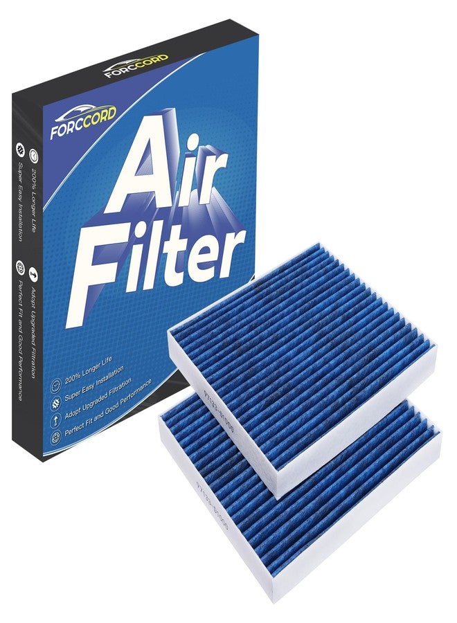 Forccord 2-PACK HEPA Cabin Air Filter Fits for Tucson Kona Veloster VELOSTER N VENUE Soul Sportage SELTOS Activated Carbon Cabin Filter Replacement 97133-D1000 97133-D3000 CF12160 - Image 1