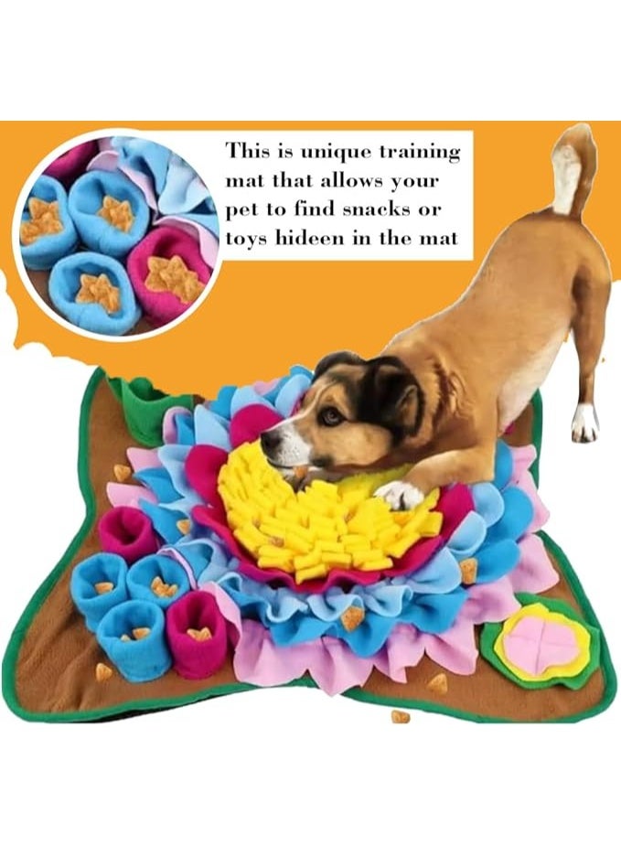 Dog Scent Mat - Washable pet feeding and educational toy, suitable for large, medium, and small dogs and puppies. An interactive scent training mat that promotes intellectual development and cultivates natural foraging skills and slow eating habits. - Image 2