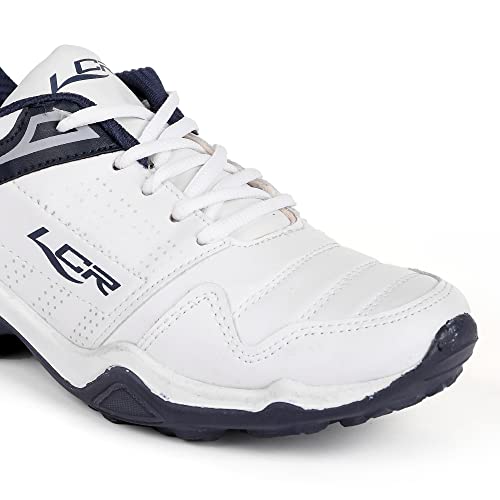 Lancer Mens INDUS-251 White Navy Running Shoe - 8 UK (INDUS-251WHT-NBL-8) - Image 2