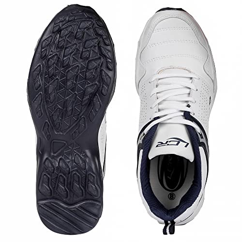 Lancer Mens INDUS-251 White Navy Running Shoe - 8 UK (INDUS-251WHT-NBL-8) - Image 4