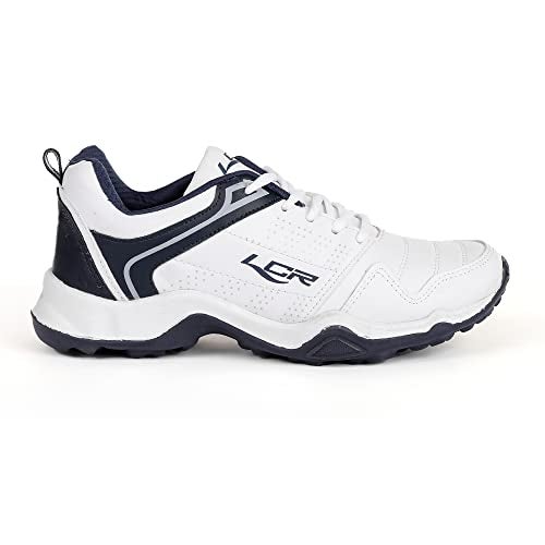 Lancer Mens INDUS-251 White Navy Running Shoe - 8 UK (INDUS-251WHT-NBL-8) - Image 3