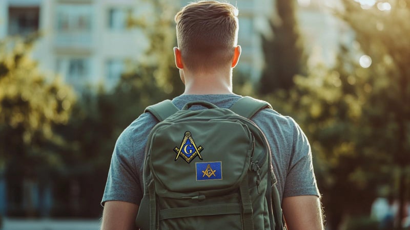 Cute-Patch Freemason Masonic Square and Compass Embroidered Iron on Patch Milspec SWAT Badge - Image 4