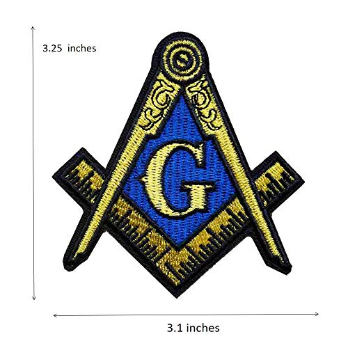 Cute-Patch Freemason Masonic Square and Compass Embroidered Iron on Patch Milspec SWAT Badge - Image 2