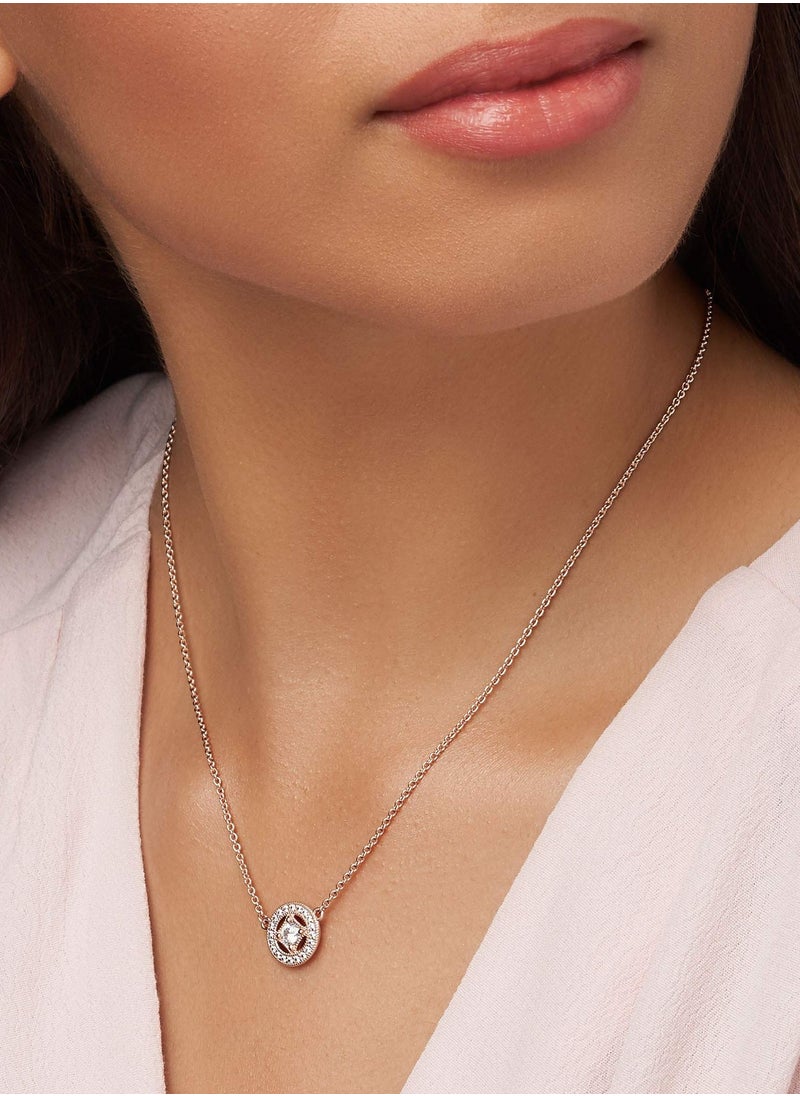 Pandora Violet PANDORA Vintage Round Collier Adjustable Necklace in 14k Rose Gold and Clear Cubic Zirconia  - Image 5