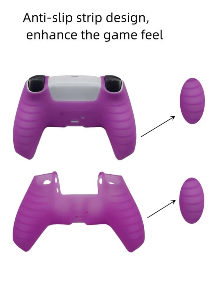 غطاء حماية واقٍ مانع للانزلاق من السيليكون مع مقابض ابهام لأذرع تحكم بلايستيشن 5 - Image 3